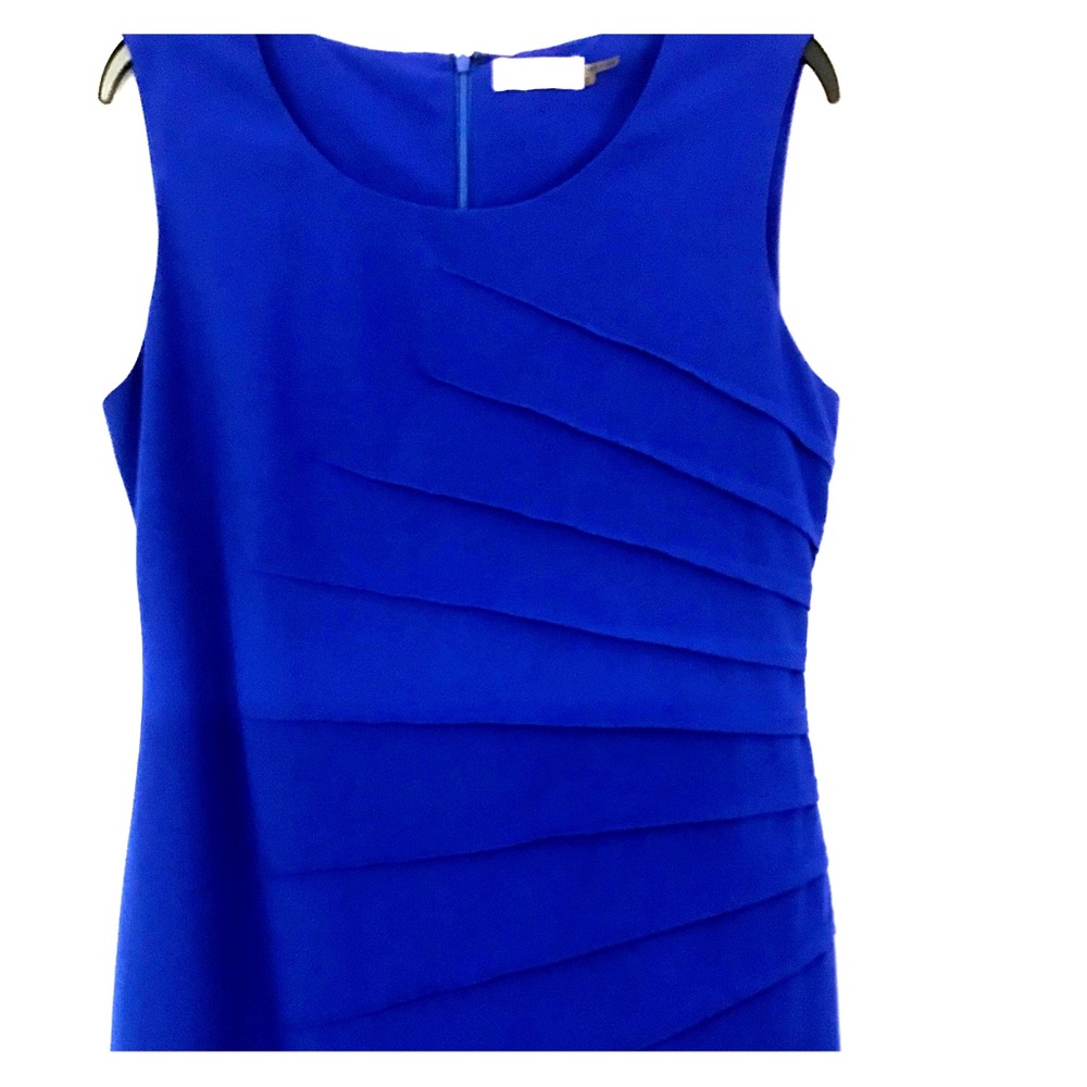 Calvin Klein blue fully-lined zipback dress
